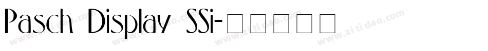 Pasch Display SSi字体转换